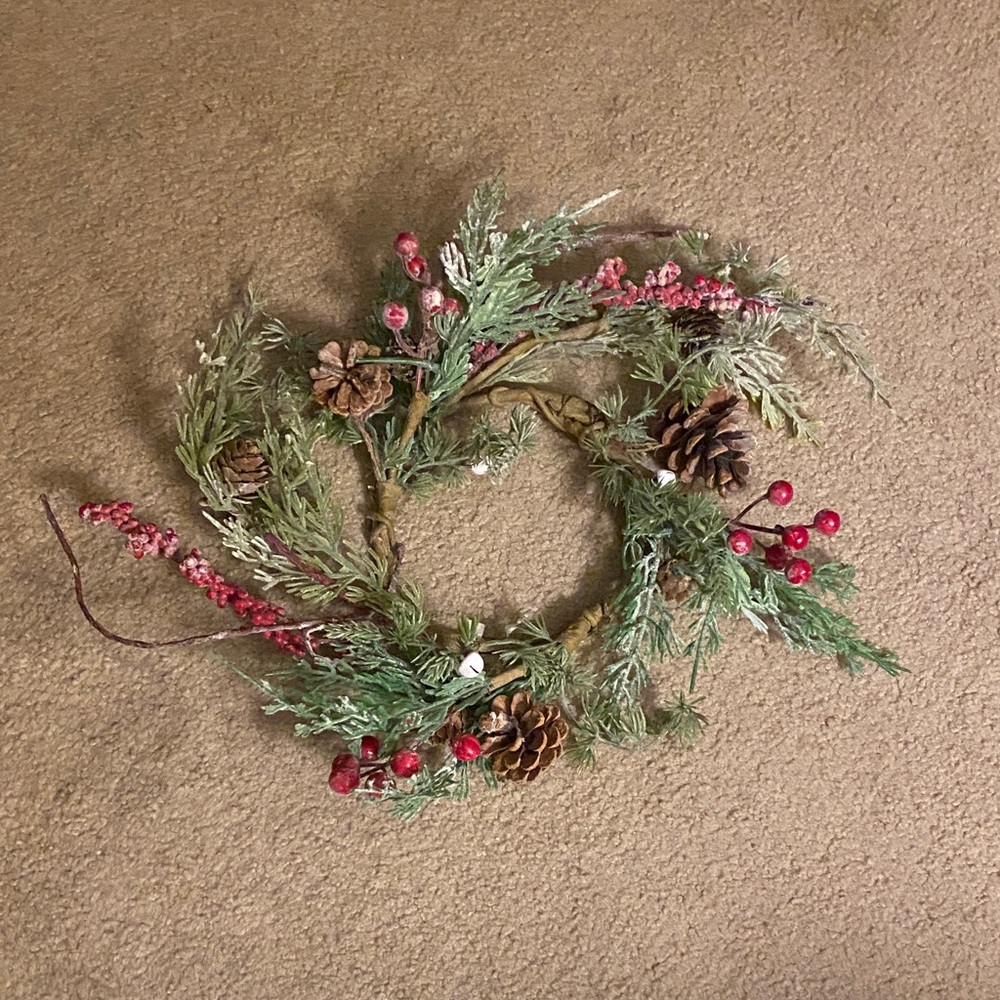 Festive Pinecone and Berry Holiday Wreath
